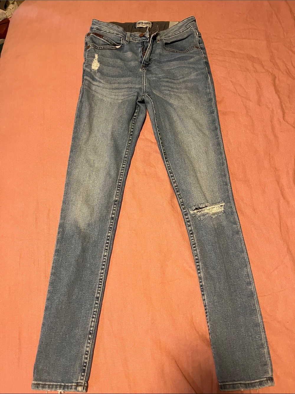 Women's Distressed Light Blue Skinny Jeans